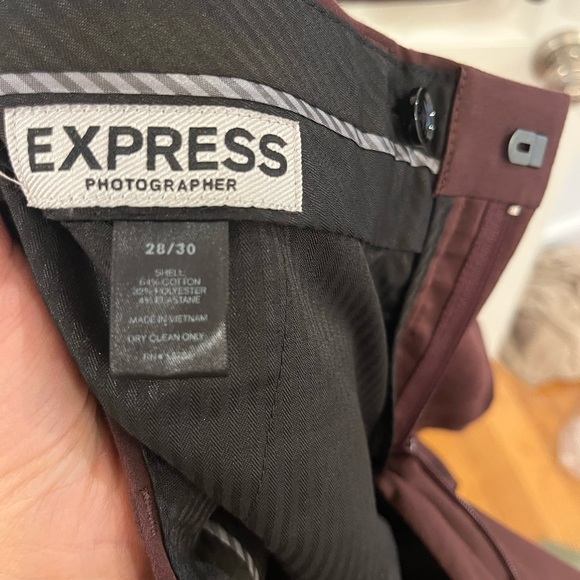 Express Men's Maroon Suit - Picture 6 of 6